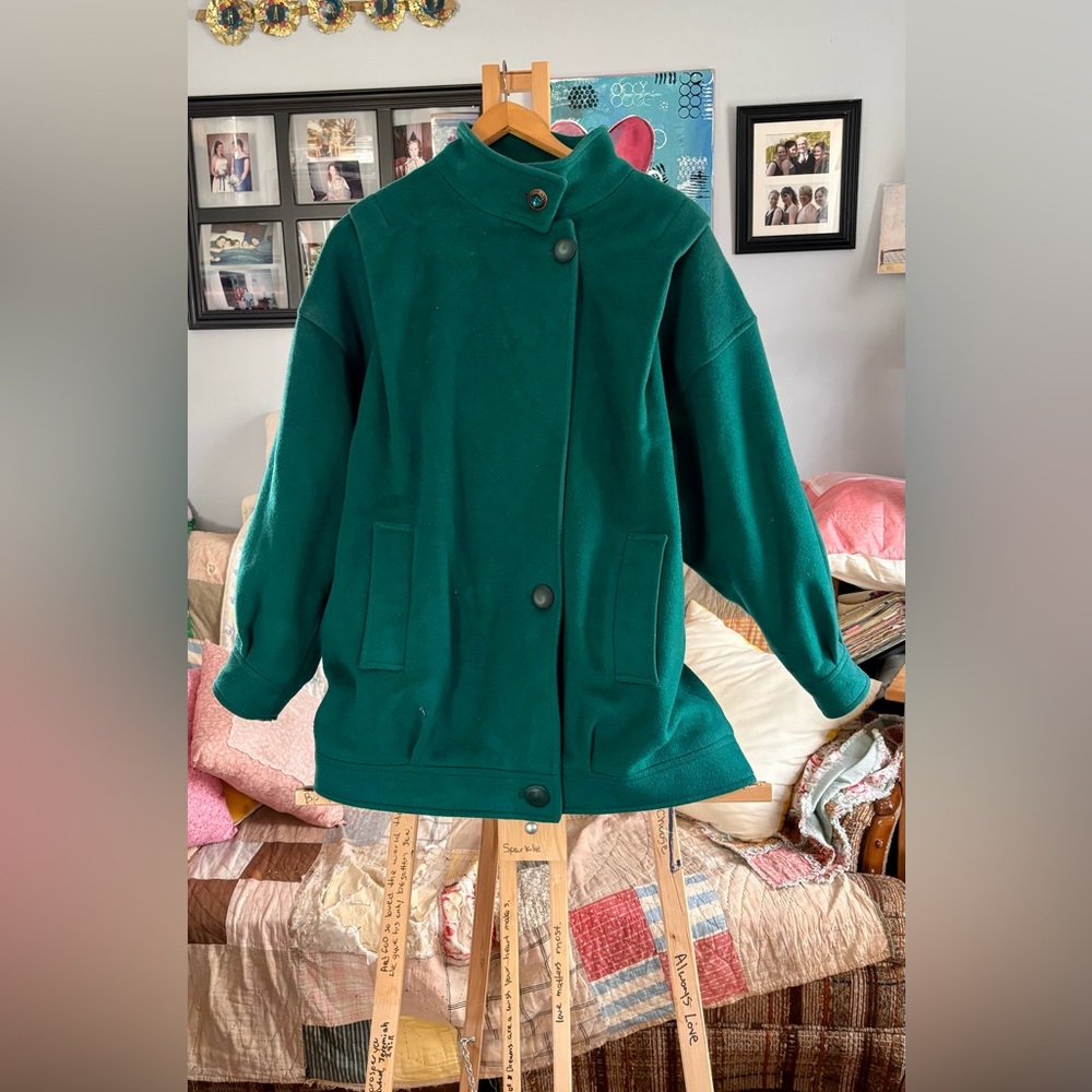 Vintage turquoise London Fog coat. Size 10/medium.